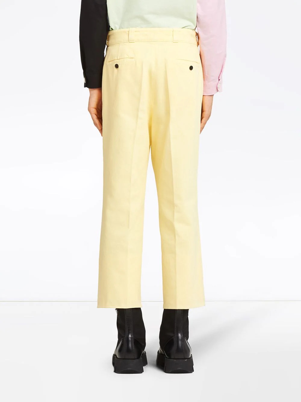 cropped straight-leg trousers - 4