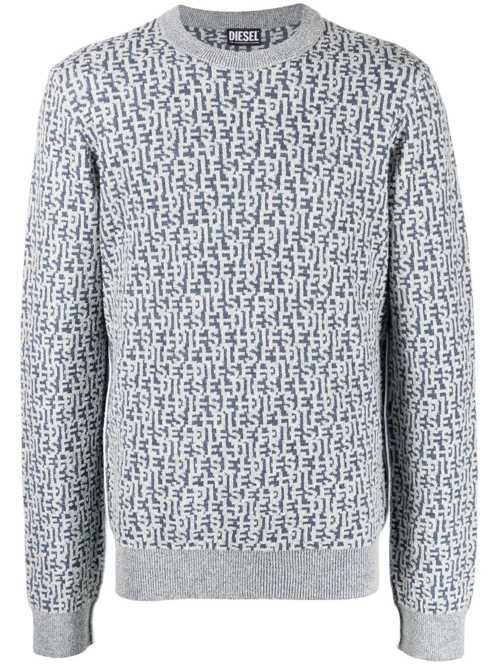 logo-jacquard long-sleeved jumper - 1