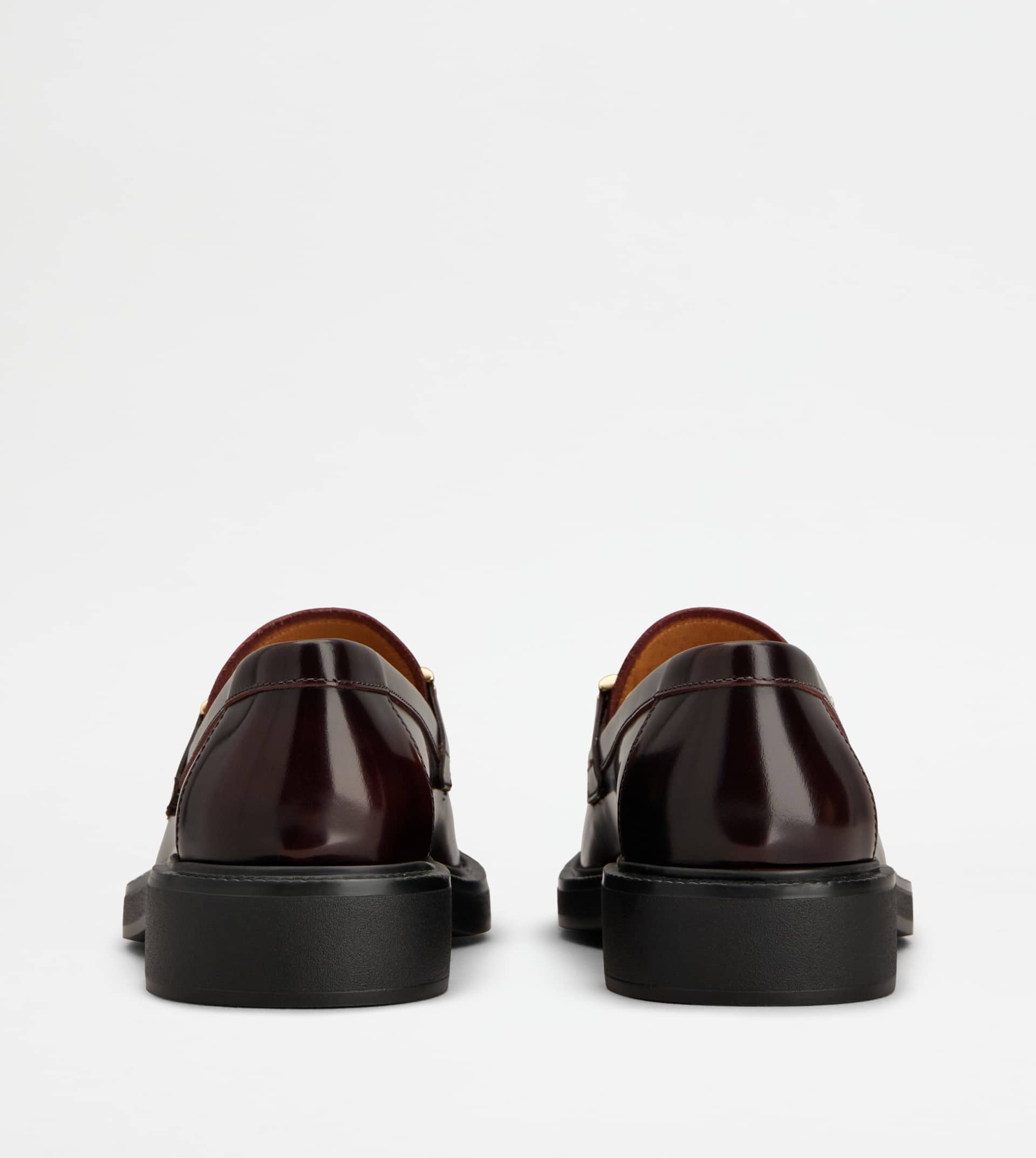 LOAFERS IN LEATHER - BURGUNDY - 3