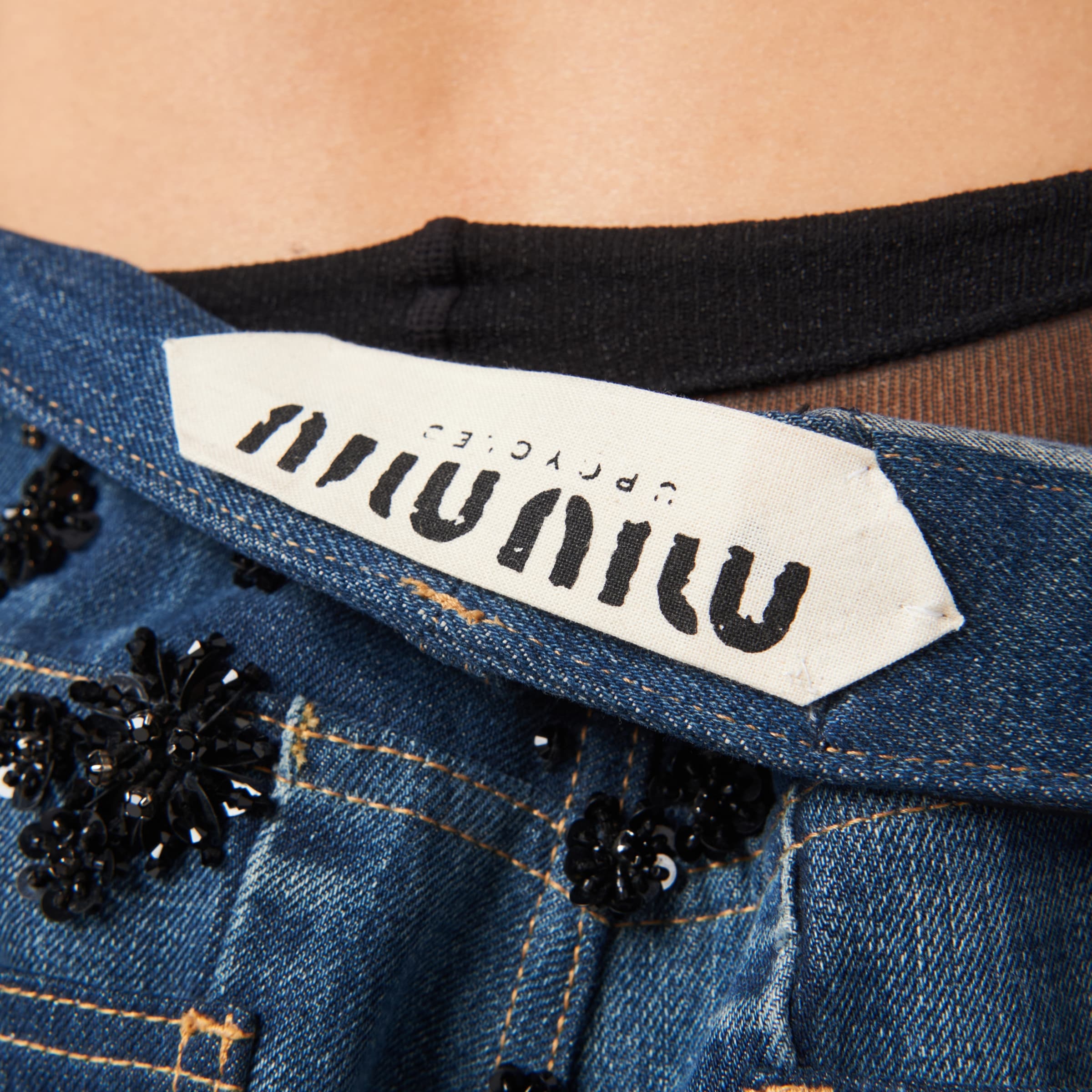 Embellished denim shorts - 5