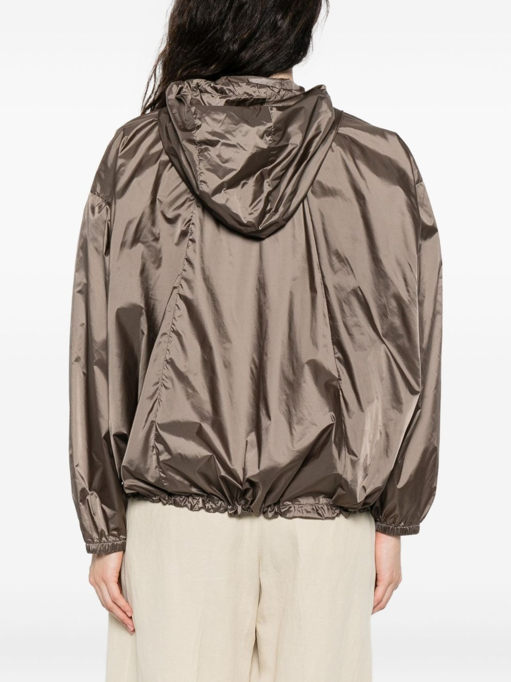 hooded drawstring jacket - 4