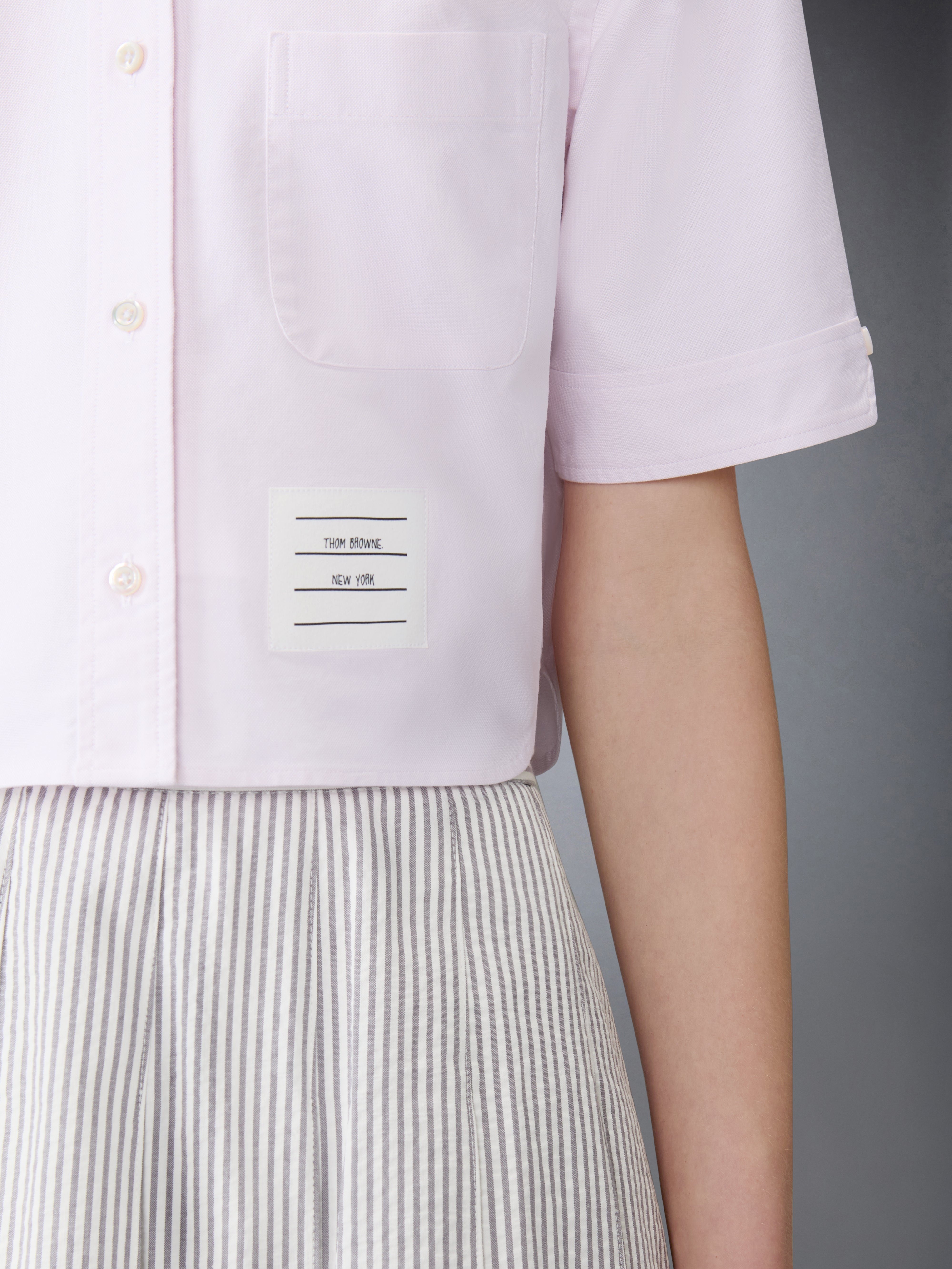 OXFORD CROPPED SHORT SLEEVE SHIRT - 6