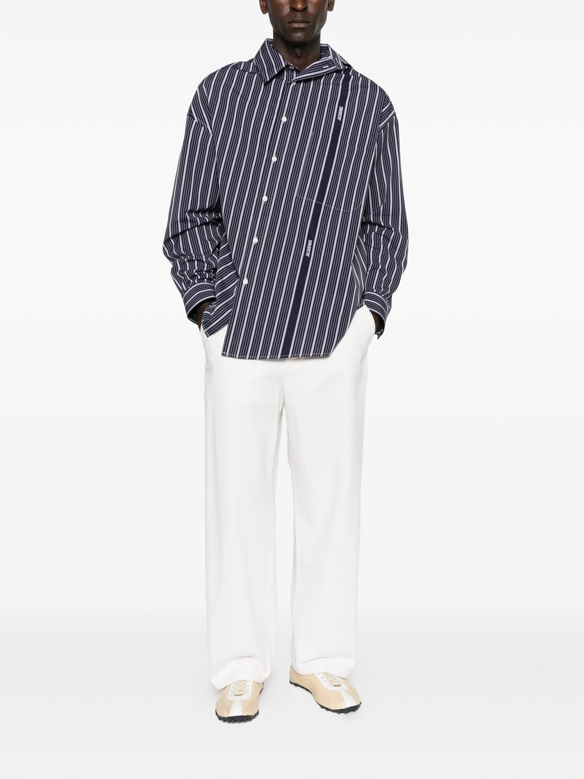 Jacquemus Stripe Logo Shirt - 4