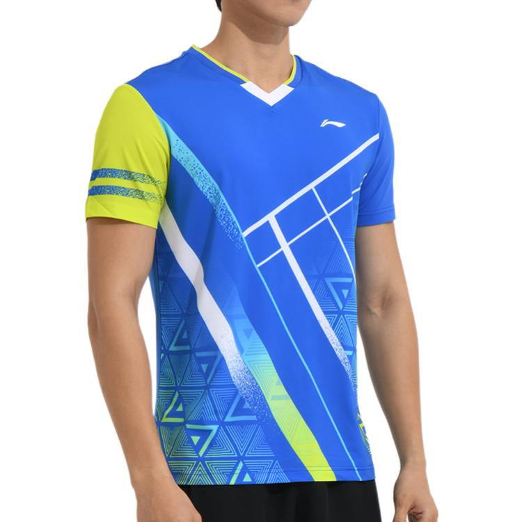Li-Ning Badminton Series Quick Dry Training Tournament T-Shirt 'Crystal Blue' AAYS071-3 - 6