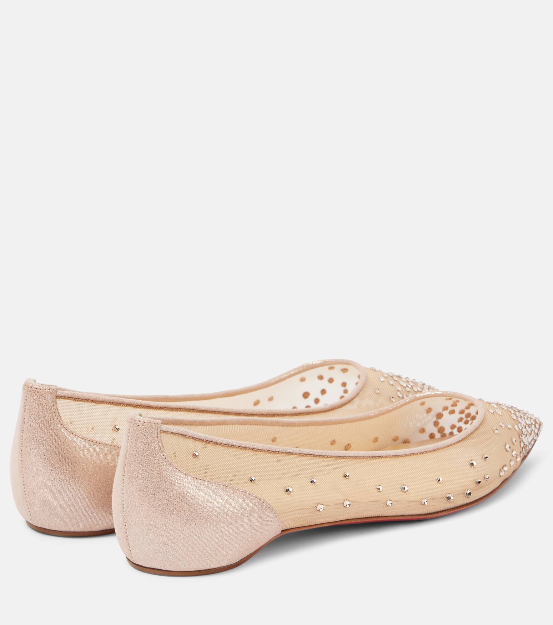 Follies Strass mesh ballet flats - 2