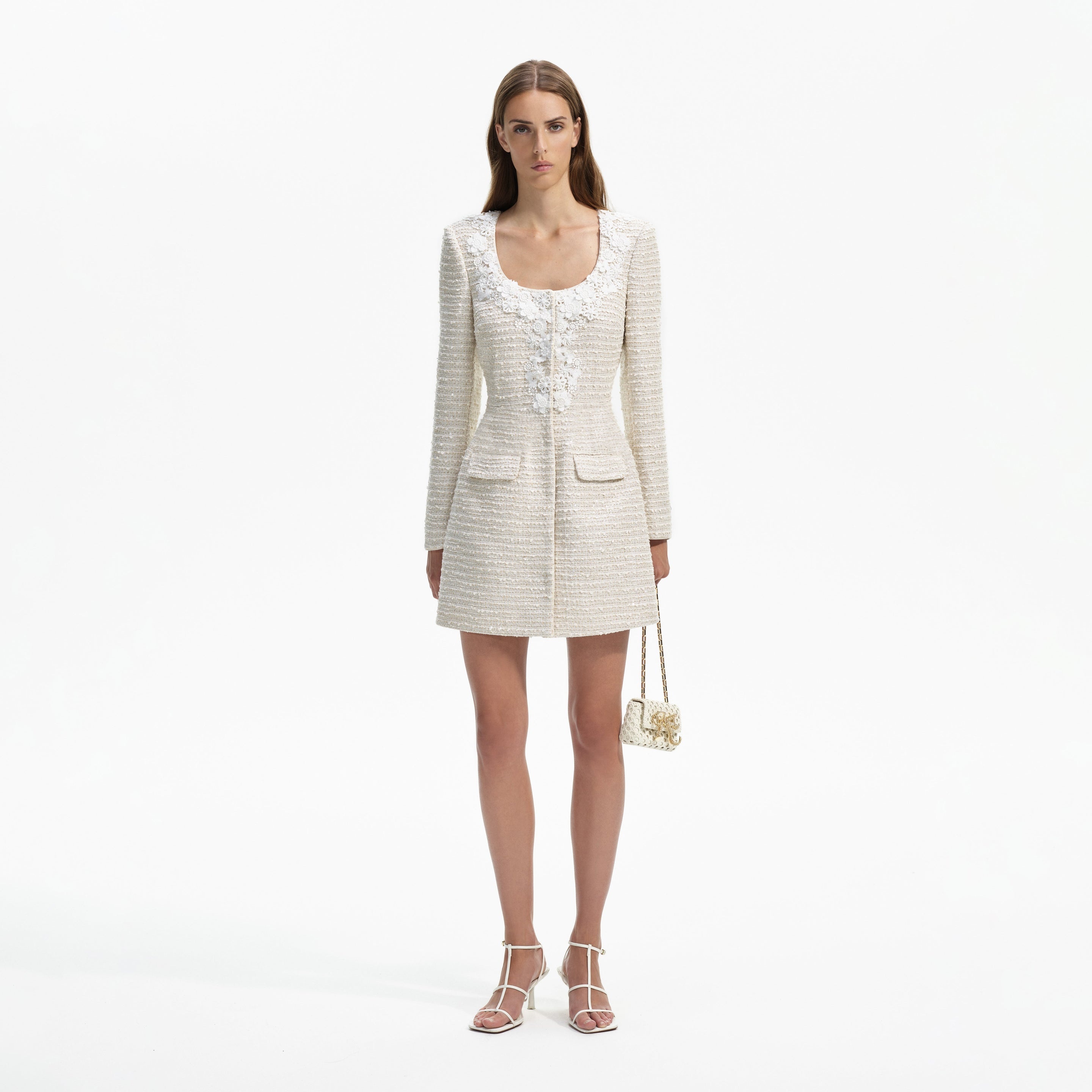ワンピース Herlipto Epoch Boucle Mini Dress ハーリップトゥ】Epoch Boucle Mini Dress ドレス