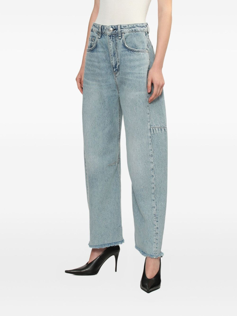 Charlie panelled frayed jeans 3