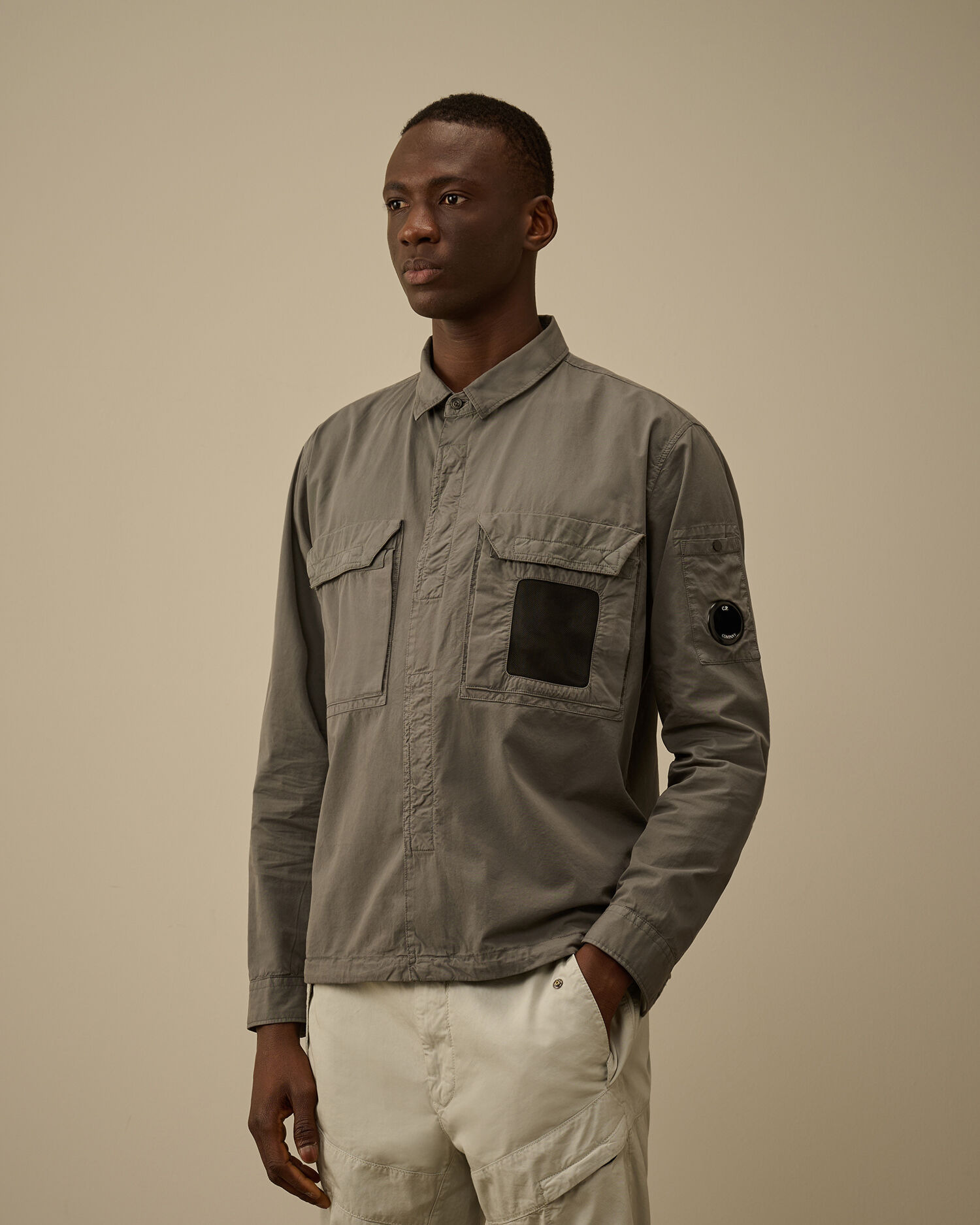 Organic Gabardine Lens Overshirt - 3