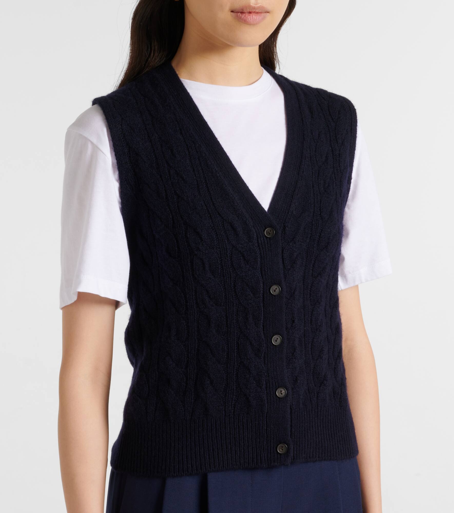 Wool and cashmere-blend vest - 5