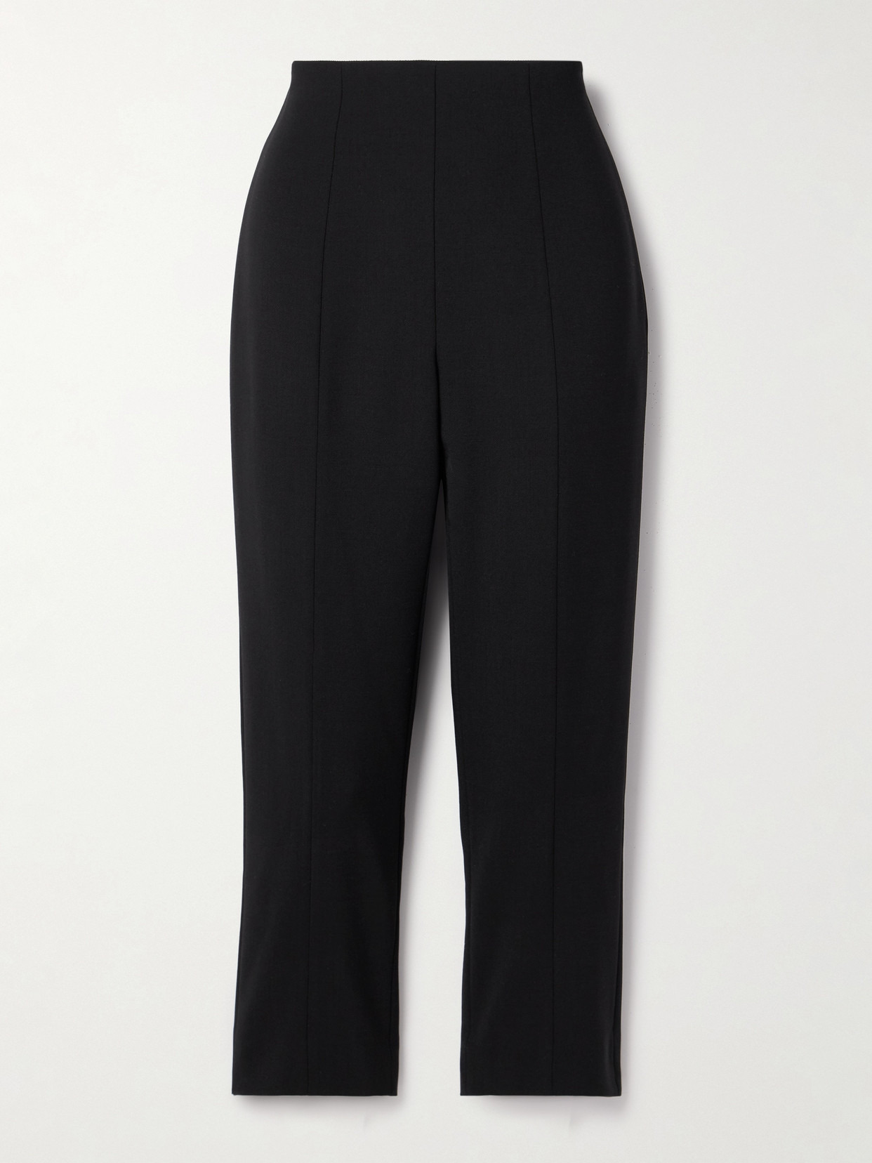 Cropped Wool-blend Crepe Skinny Pants - 1