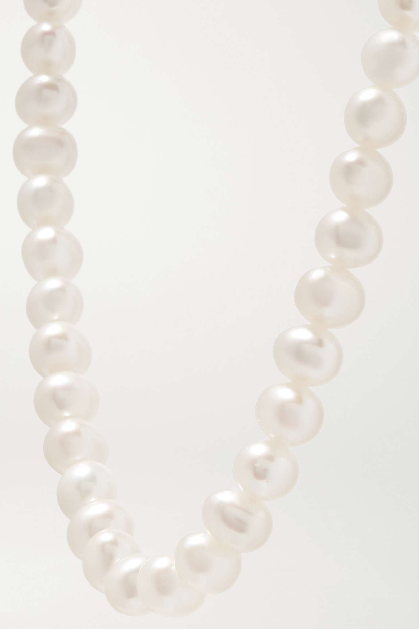 14-karat gold pearl choker - 4