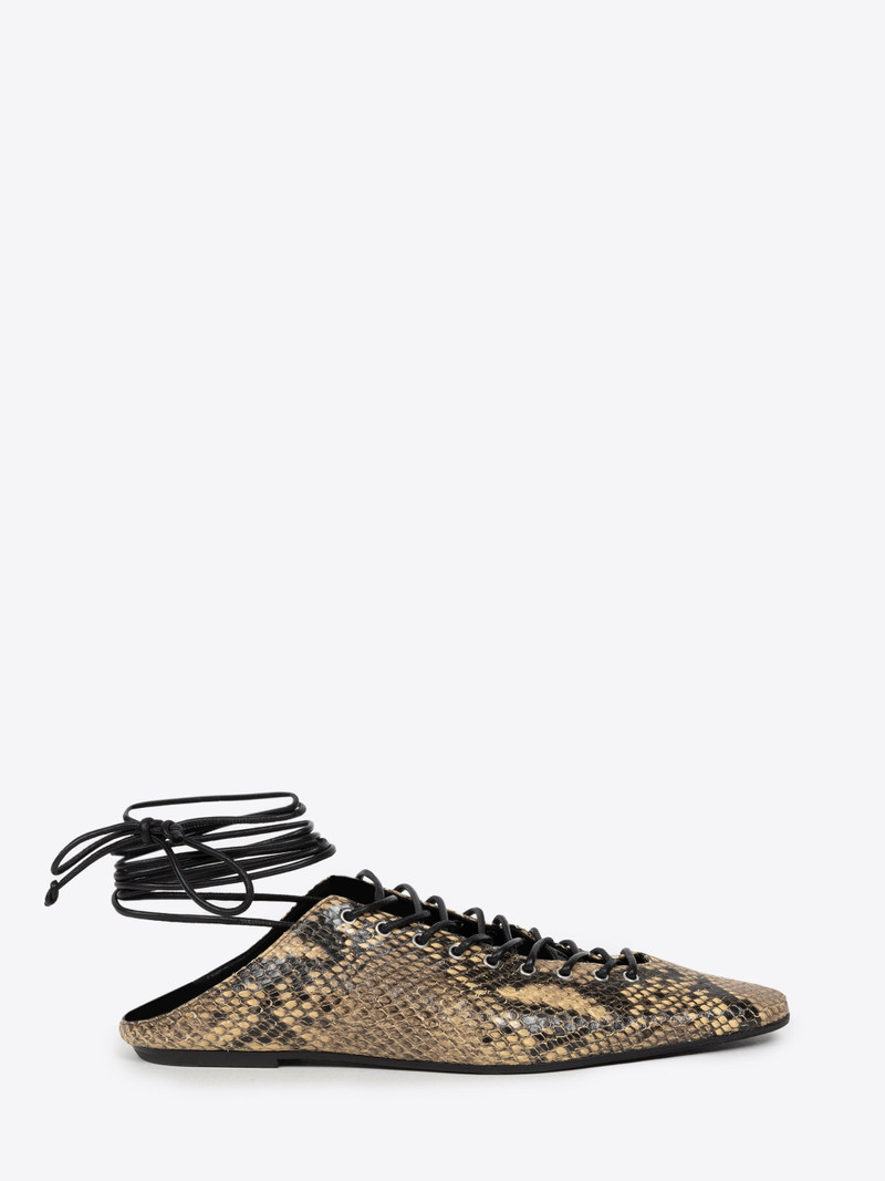 Dries Van Noten LEATHER LACE UP FLATS outlook
