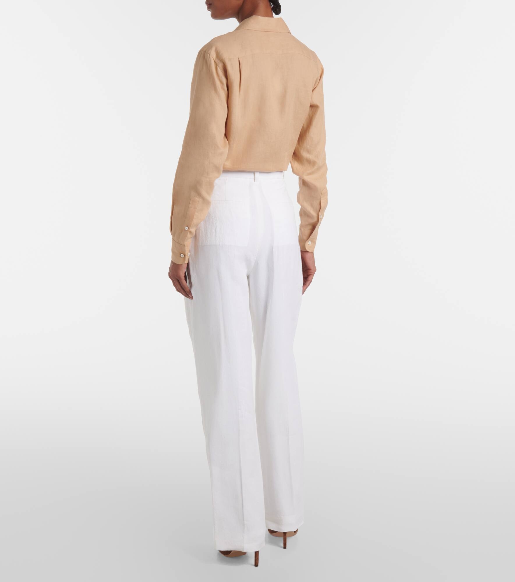 Gabrielle linen wide-leg pants - 3