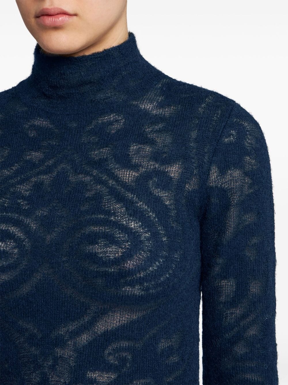 roll-neck jacquard jumper - 5