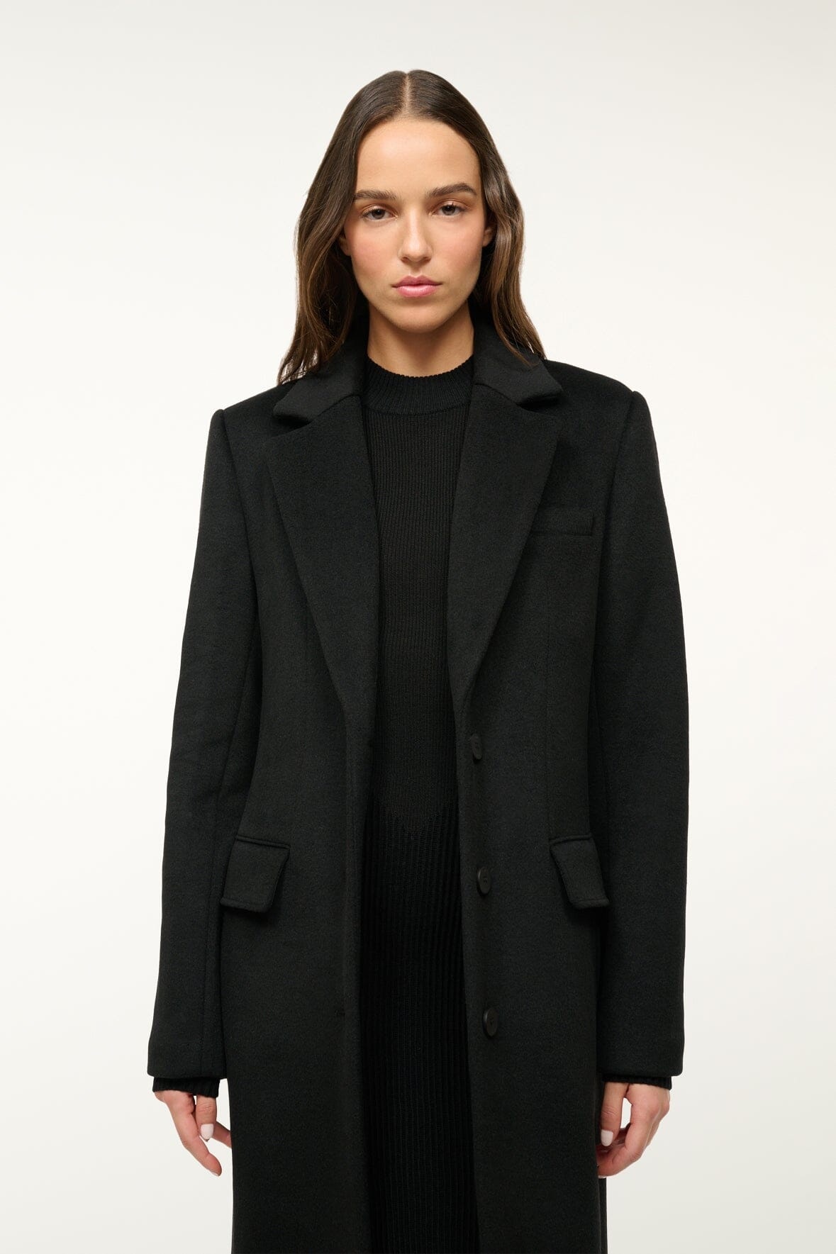 STAUD SANZA COAT BLACK - 7
