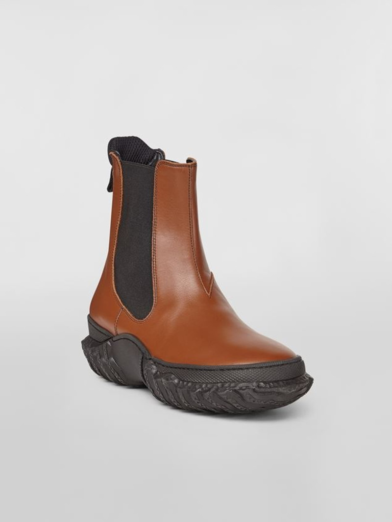 Marni SMOOTH CALFSKIN ANKLE BOOT WITH SIDE ELASTIC outlook