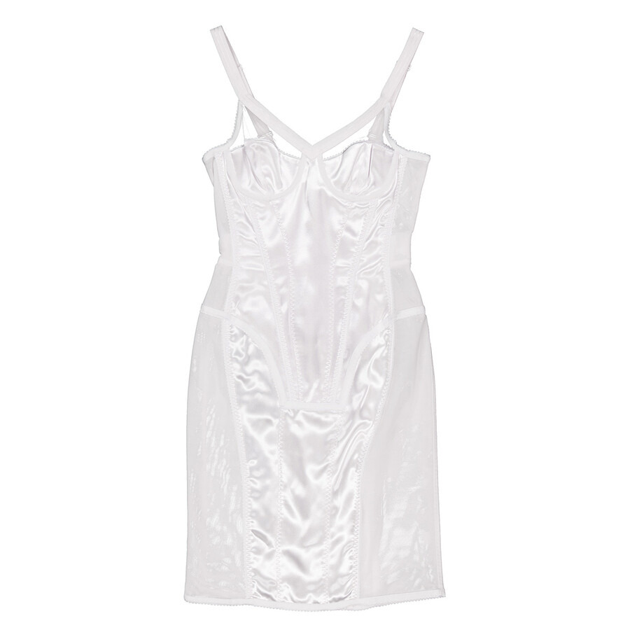 Burberry Optic White Tricot-Mesh Evening Corset Bustier Dress - 5