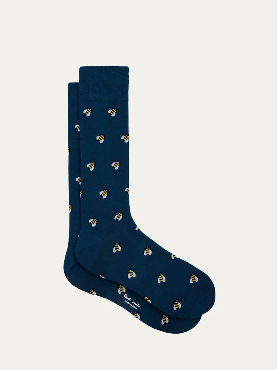 Men's Kenneth Bee Crew Socks - 1