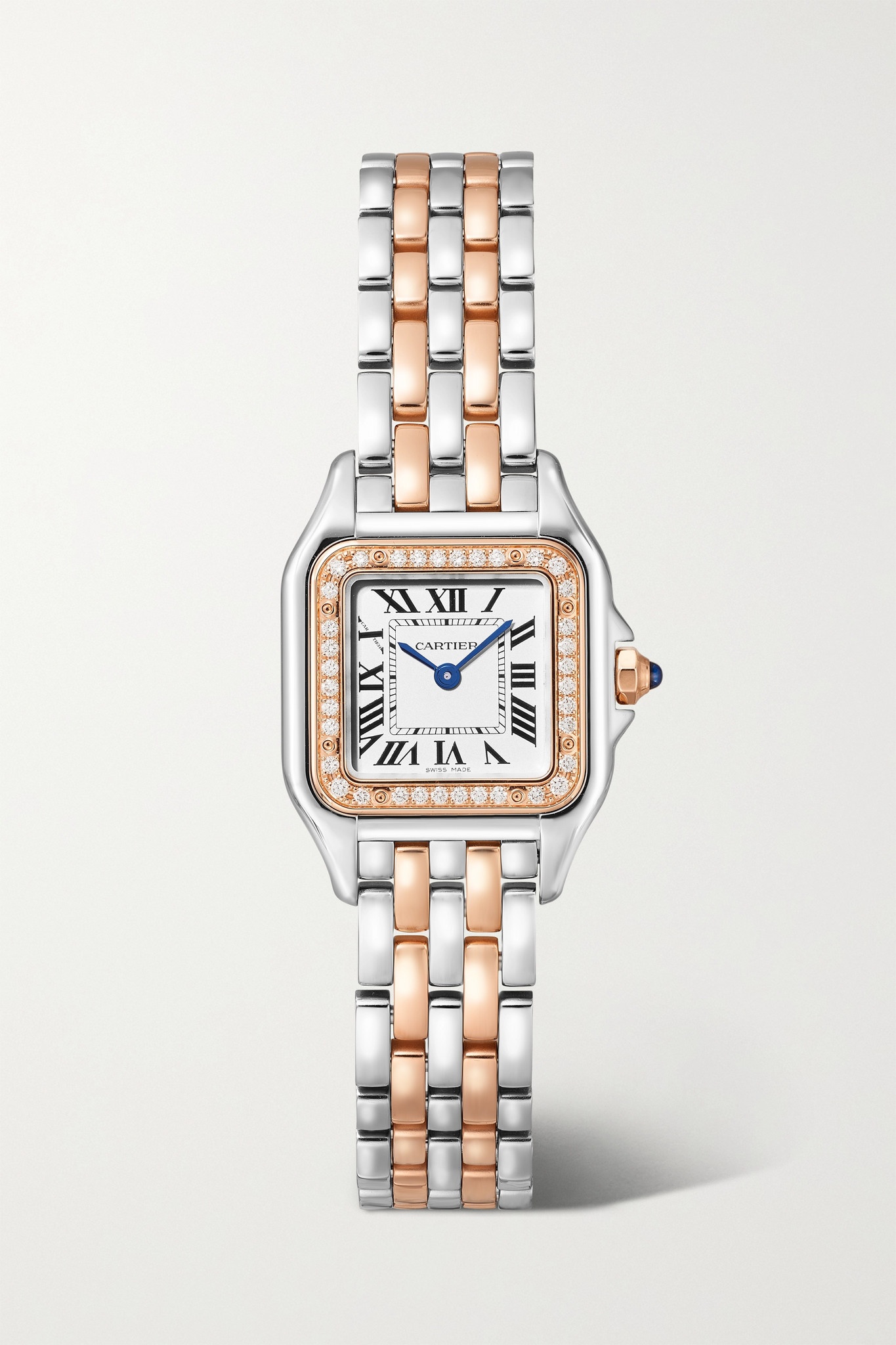 Panthère de Cartier 22mm small 18-karat pink gold diamond watch - 1
