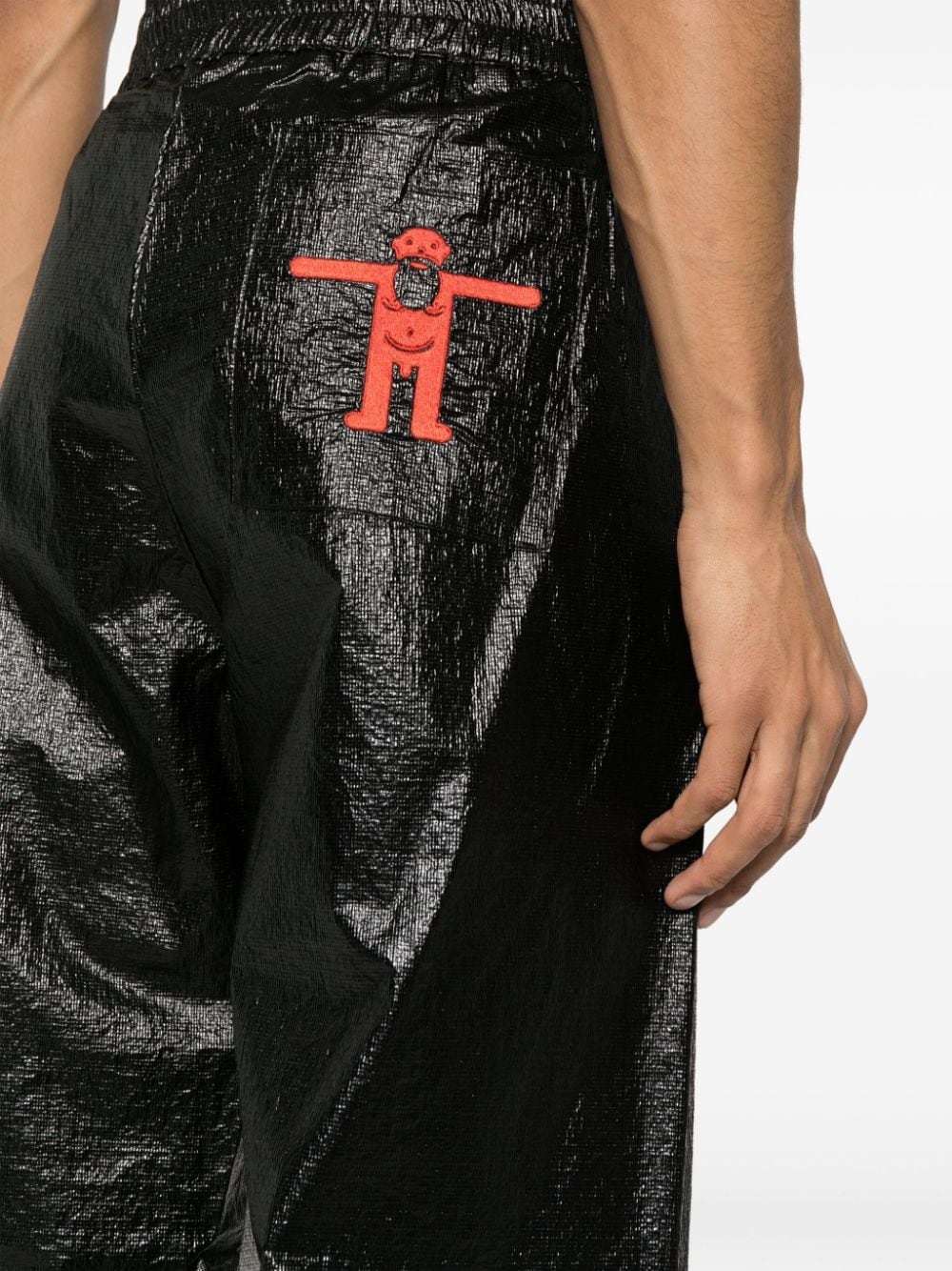 embroidered-logo trousers - 5