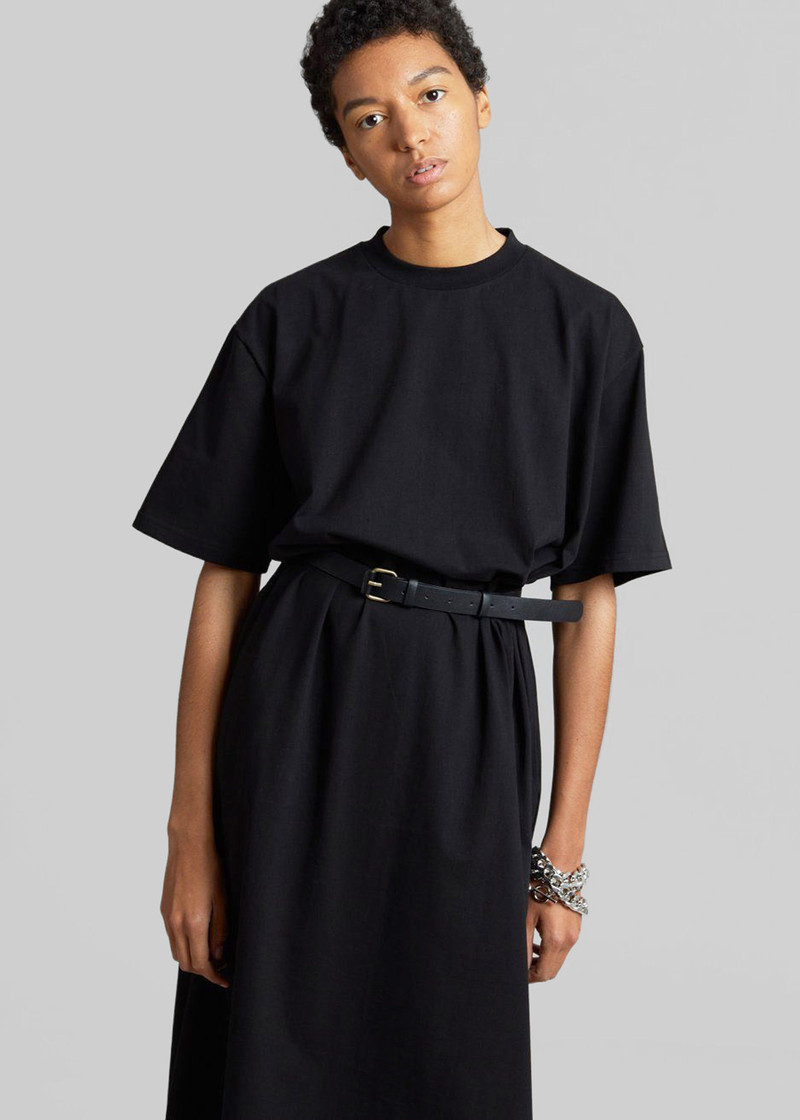 Lou Oversized Tee Dress - Black 4