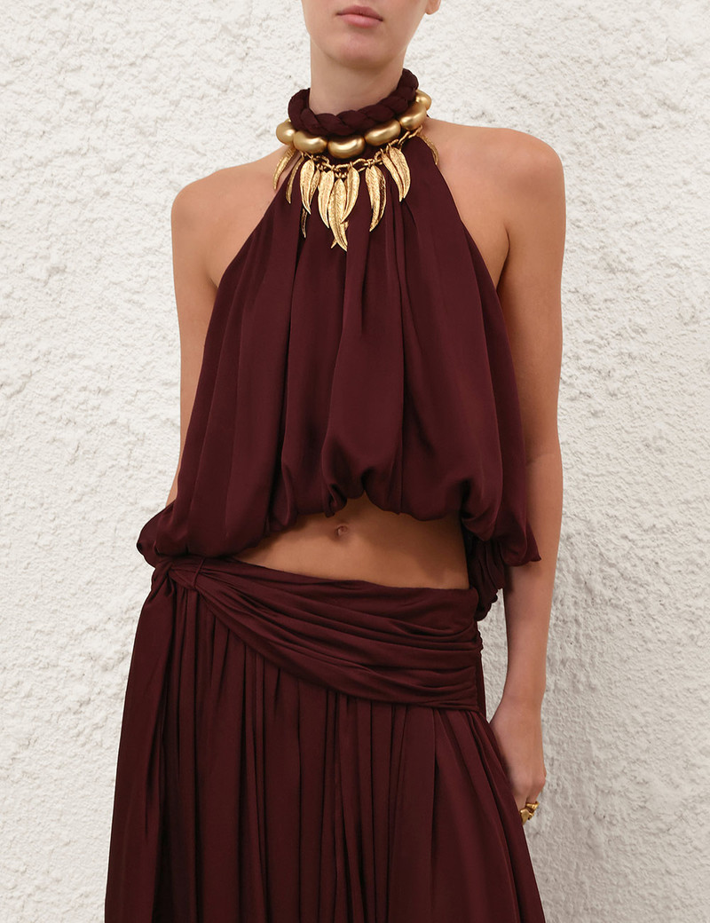 Zimmermann LUNA BILLOW HALTER TOP outlook