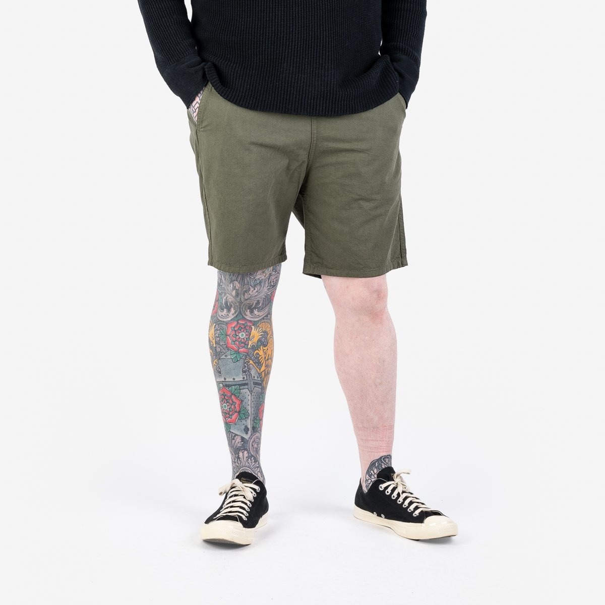 IH-729-OLV Cotton Easy Shorts - Olive - 2