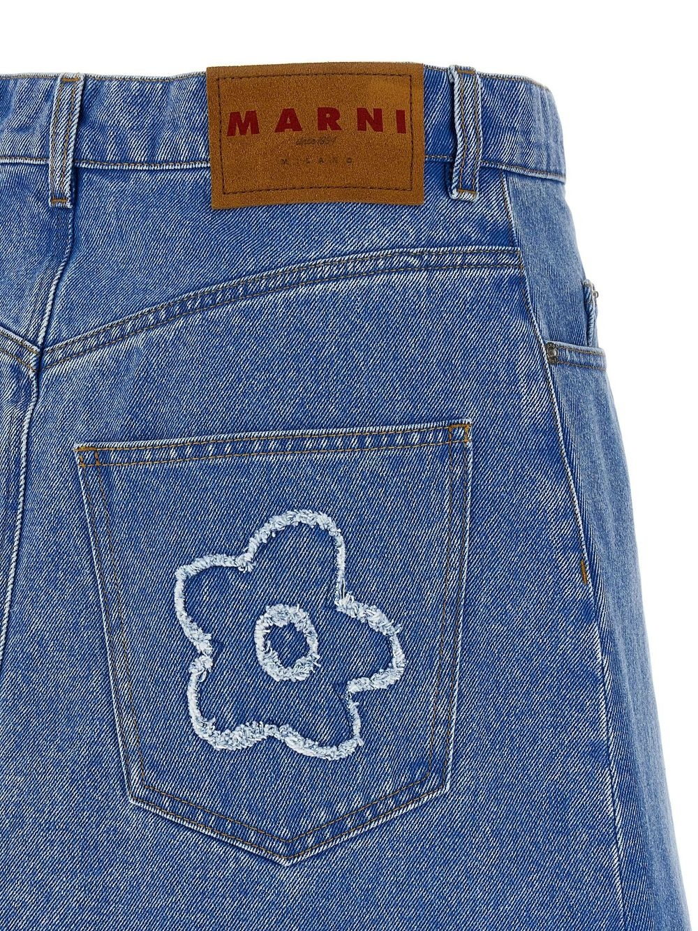 floral-appliqué mini skirt - 3