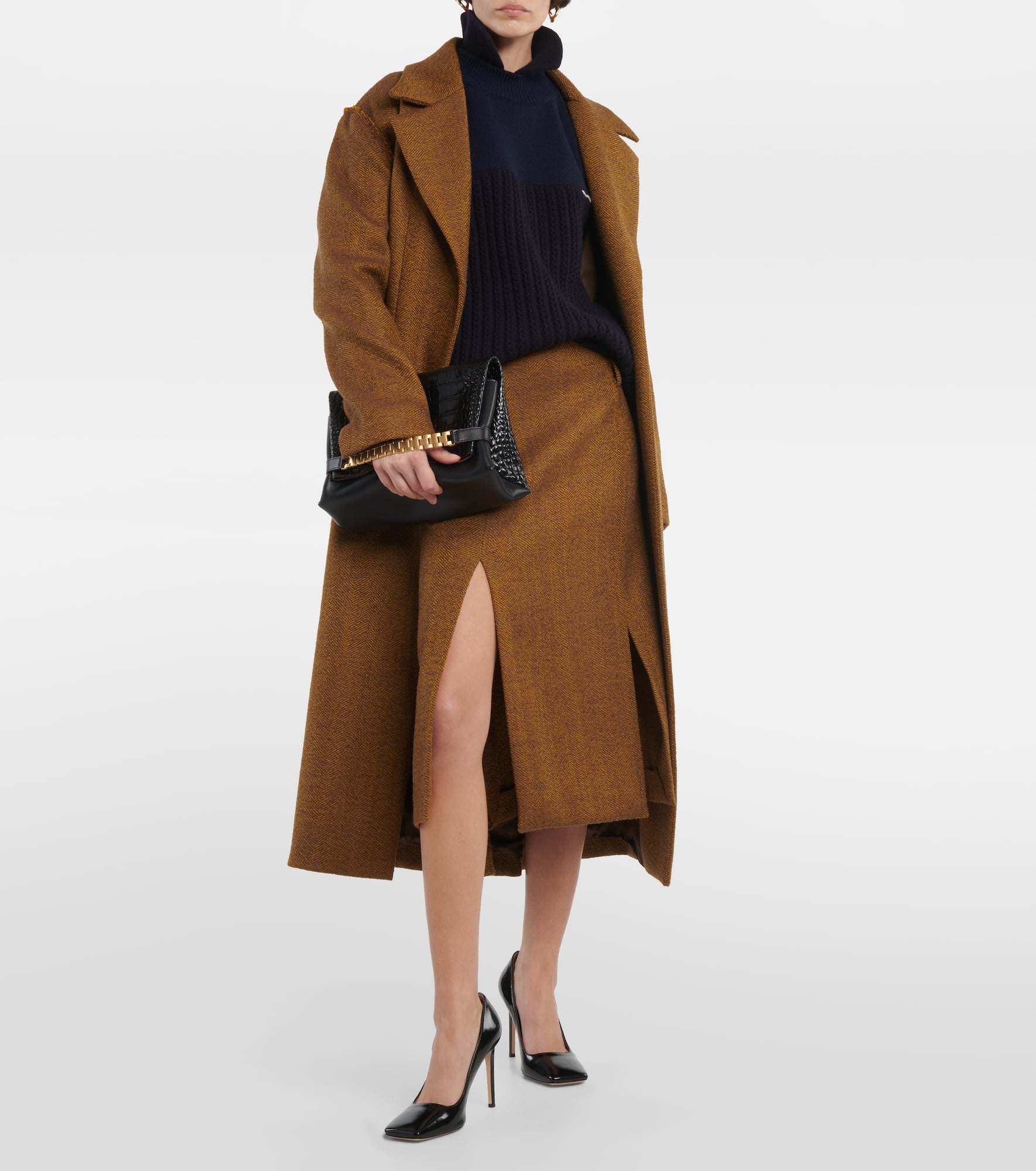 Double-collar wool sweater - 2