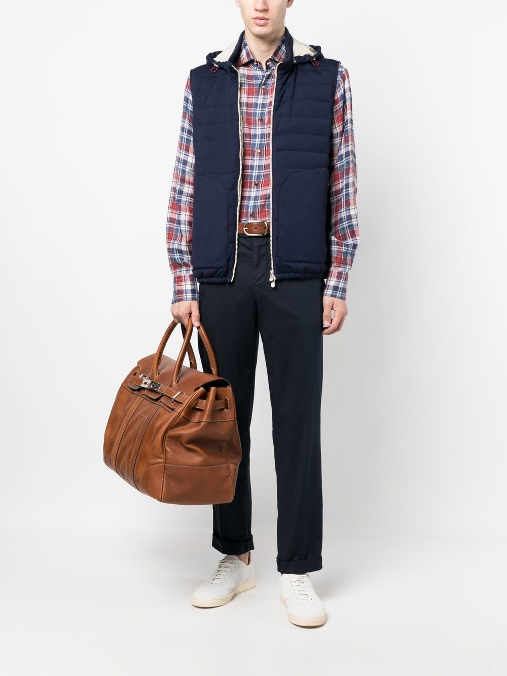 long-sleeve checked shirt - 2