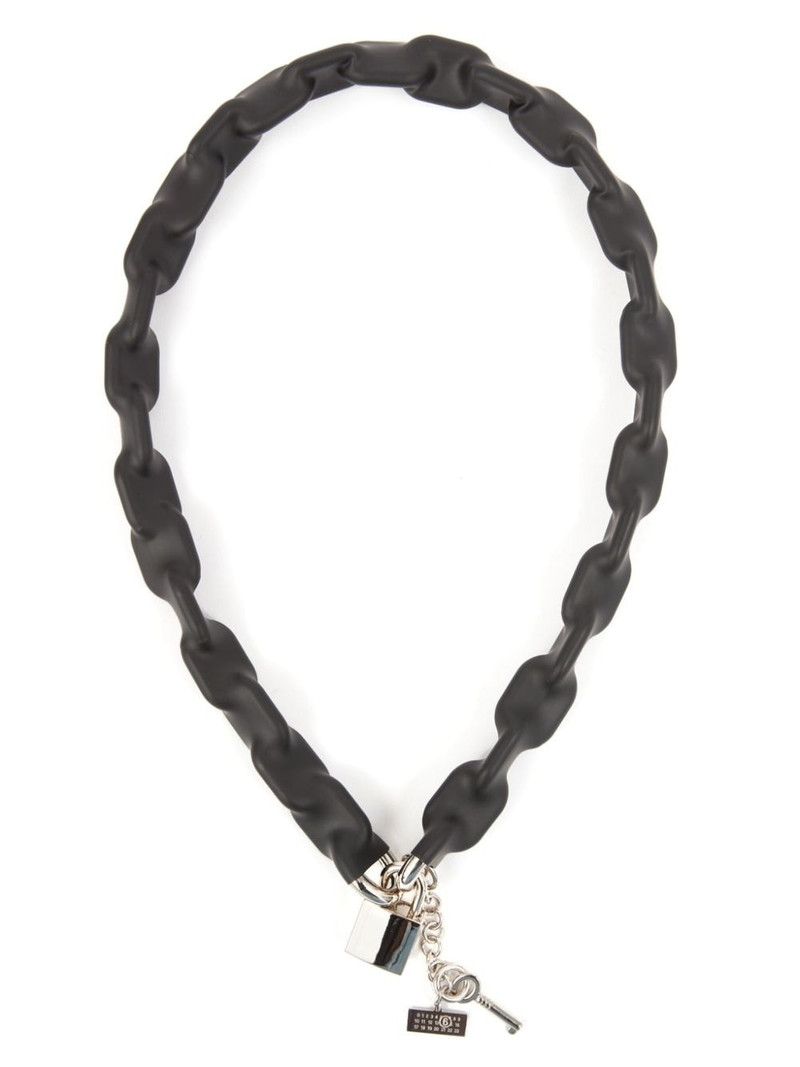 MM6 Maison Margiela padlock chain-link necklace outlook