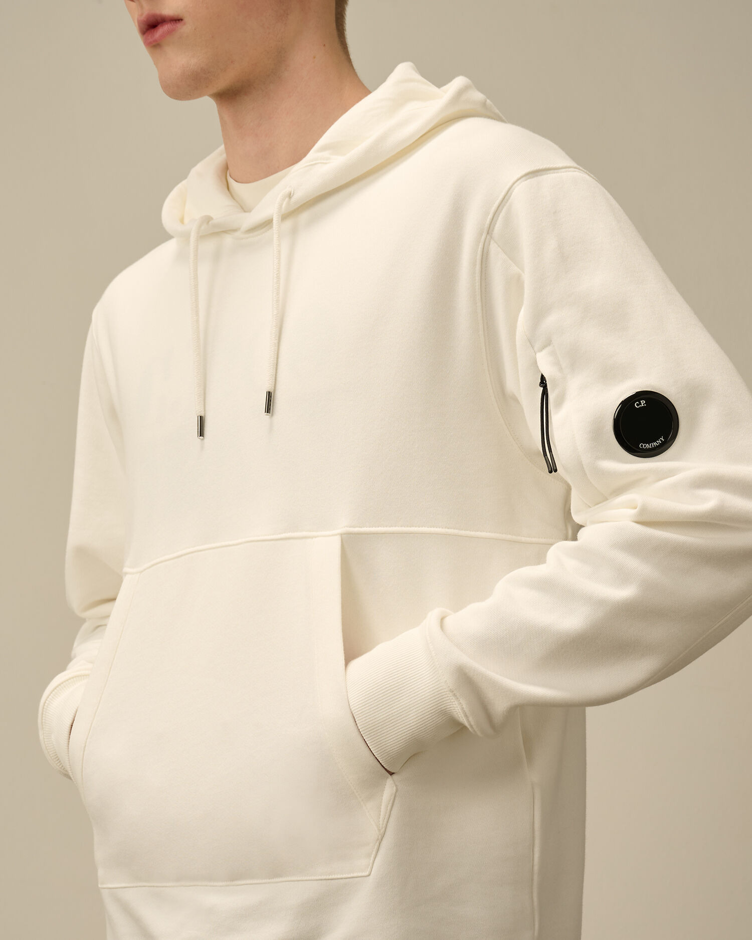 Diagonal Raised Fleece Hooded Sweatshirt - 5