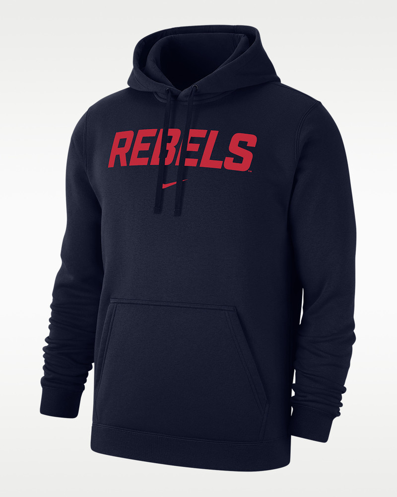 Ole Miss Club Fleece Men's Nike College Pullover Hoodie 1