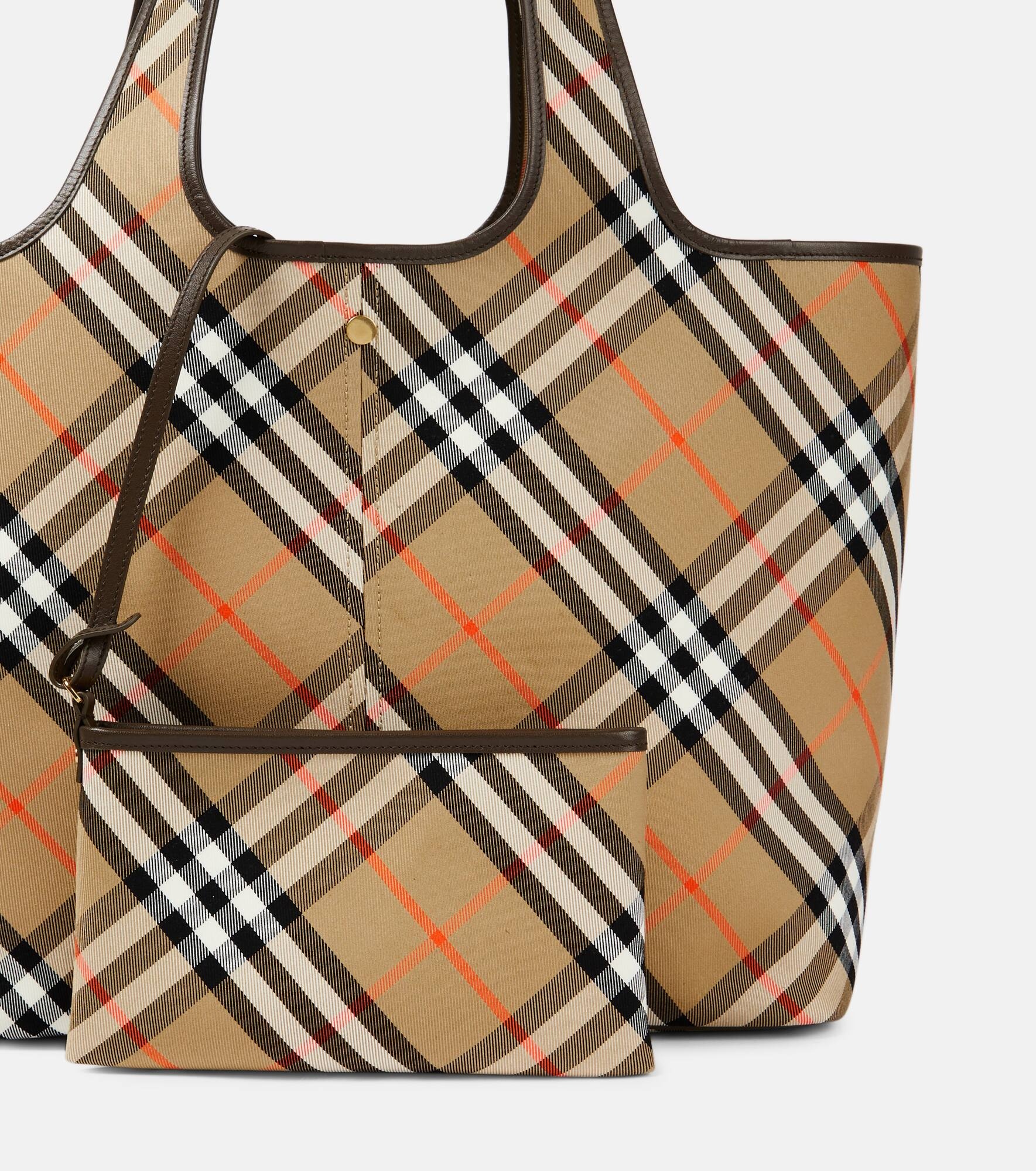 Burberry Check Medium canvas tote bag - 6