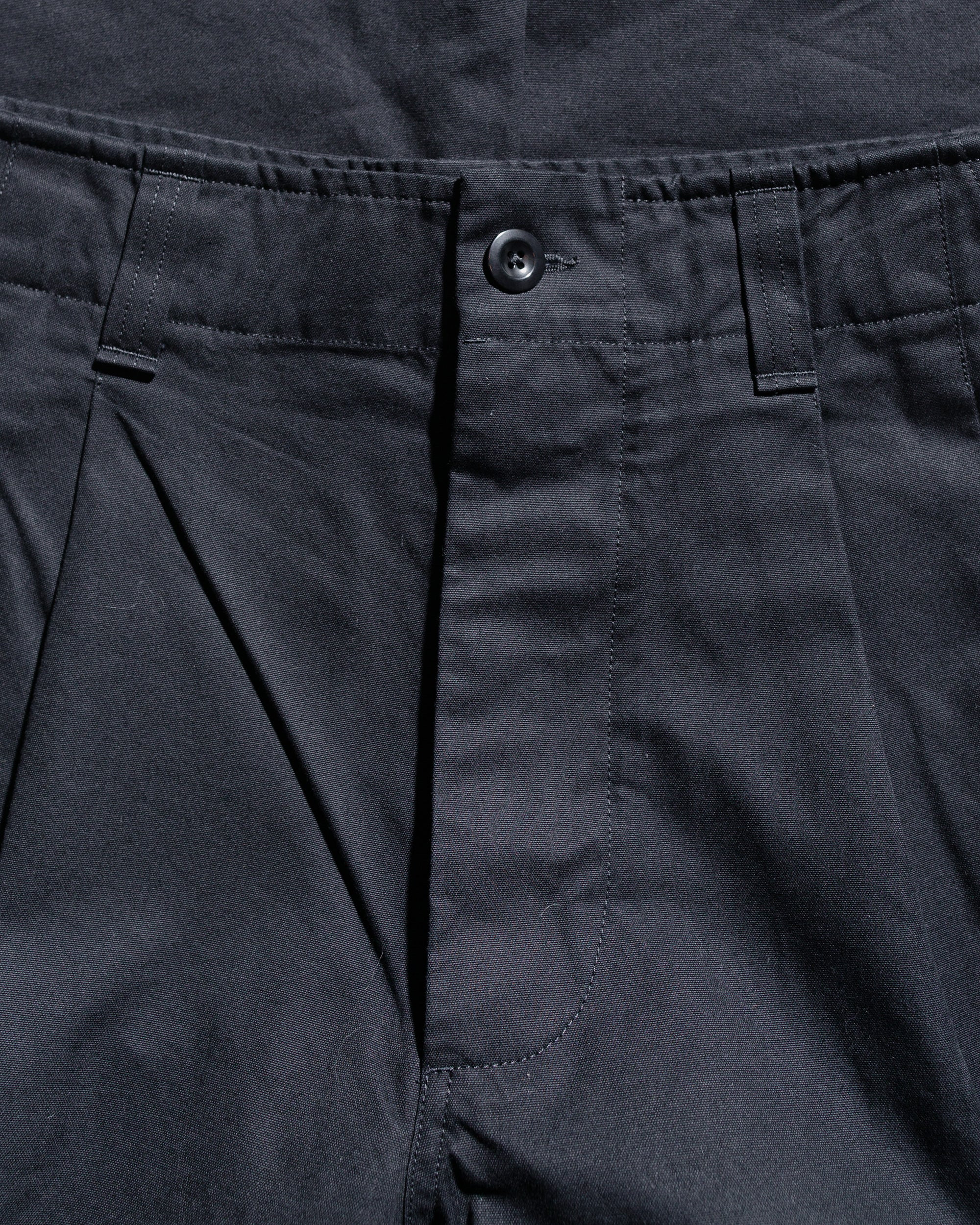 MHL Stitch Pleat Trouser Compact Cotton Canvas Black - 5