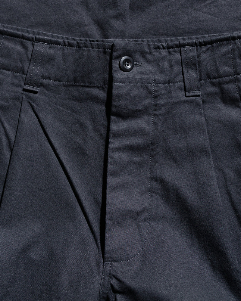 MHL Stitch Pleat Trouser Compact Cotton Canvas Black 5