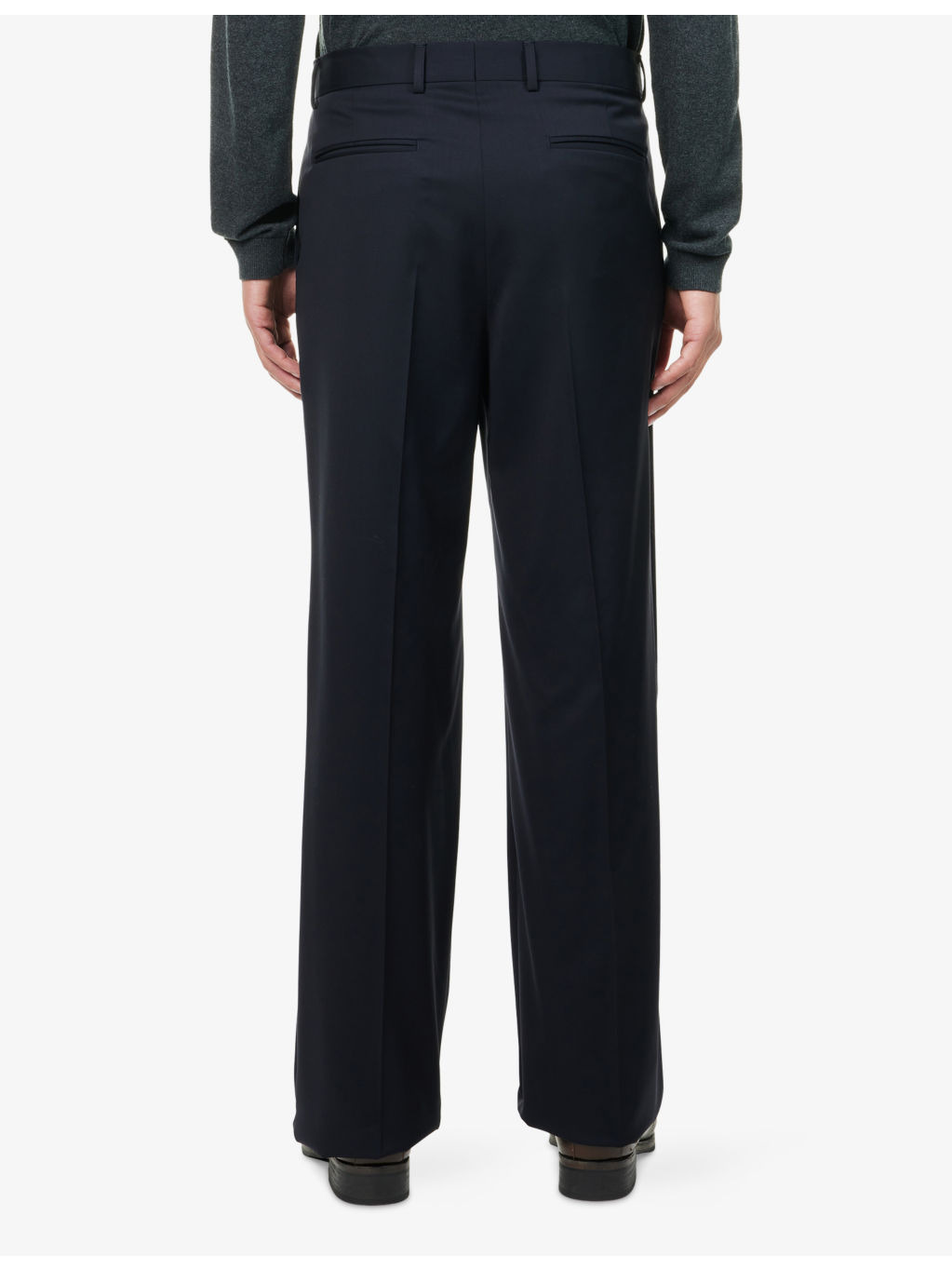 Tailored Wide-Leg Wool Trousers - 4