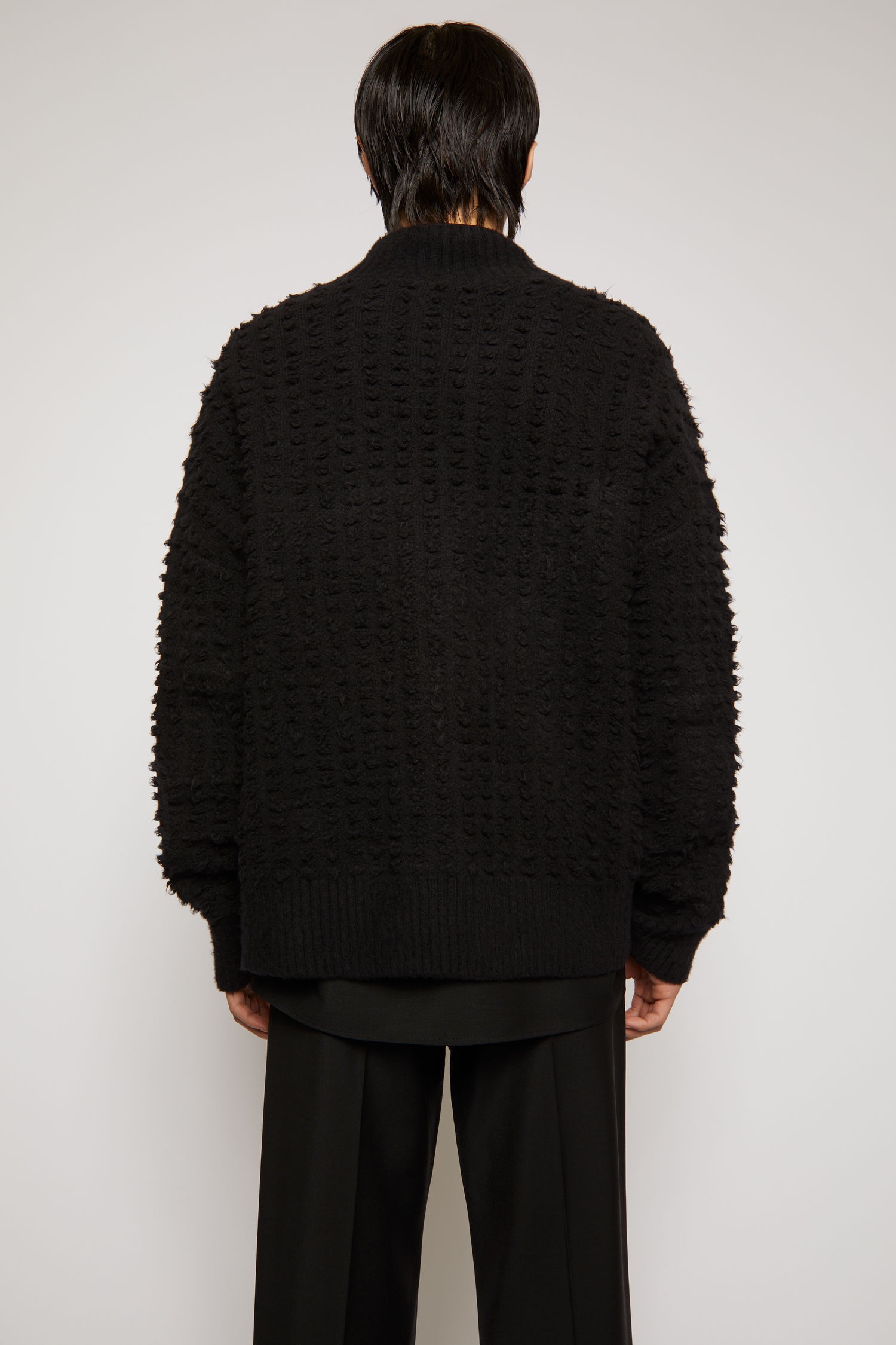 Textured-knit sweater black - 4