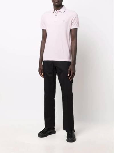 Stone Island logo-patch polo shirt outlook