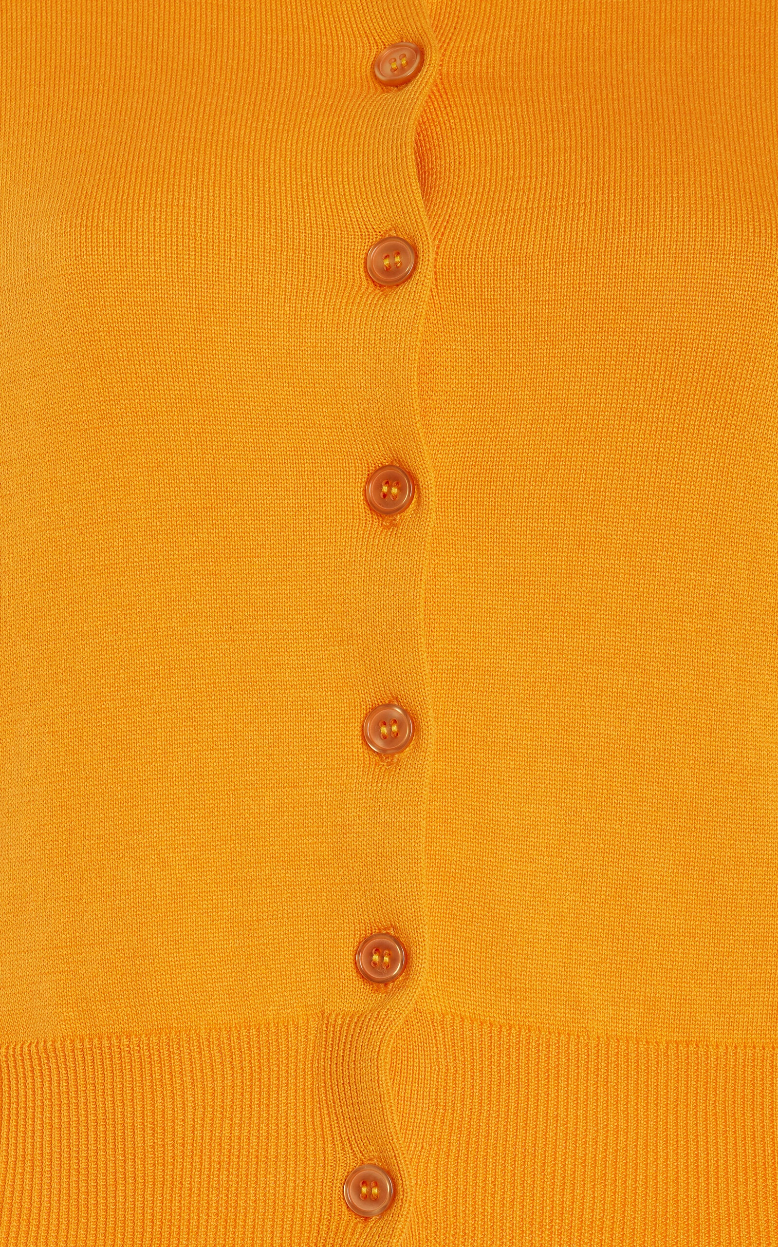 Cropped Silk-Cotton Cardigan orange - 6