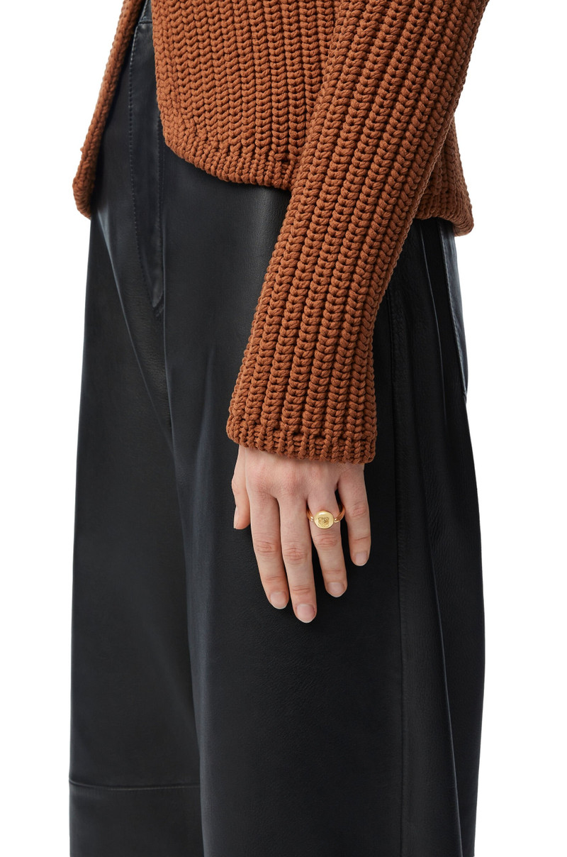 Anagram Pebble ring in sterling silver and crystals 3