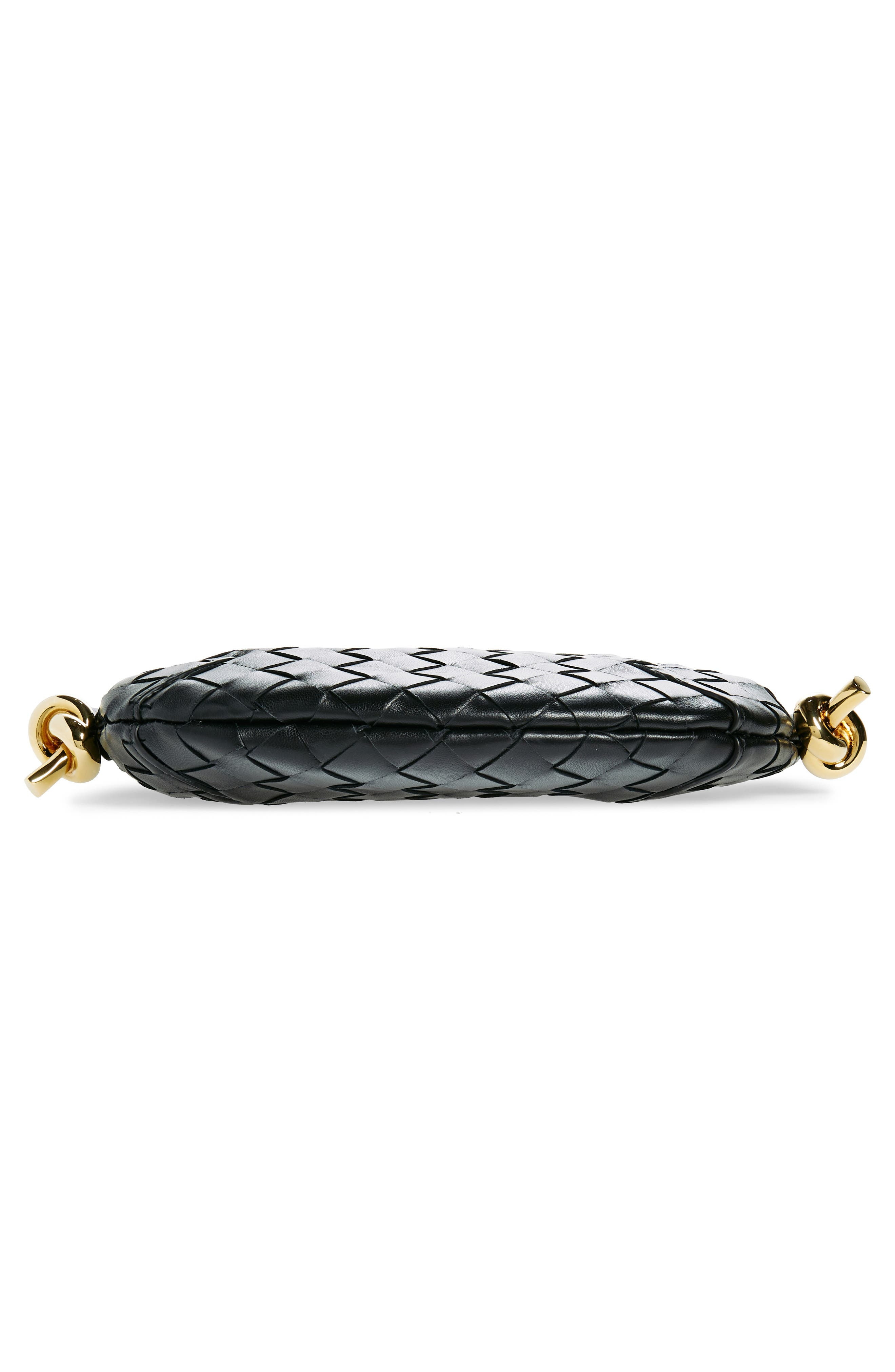 Bottega Veneta Mini Solstice Intrecciato Leather Hobo Bag in 1019 Black-M Brass at Nordstrom - 7