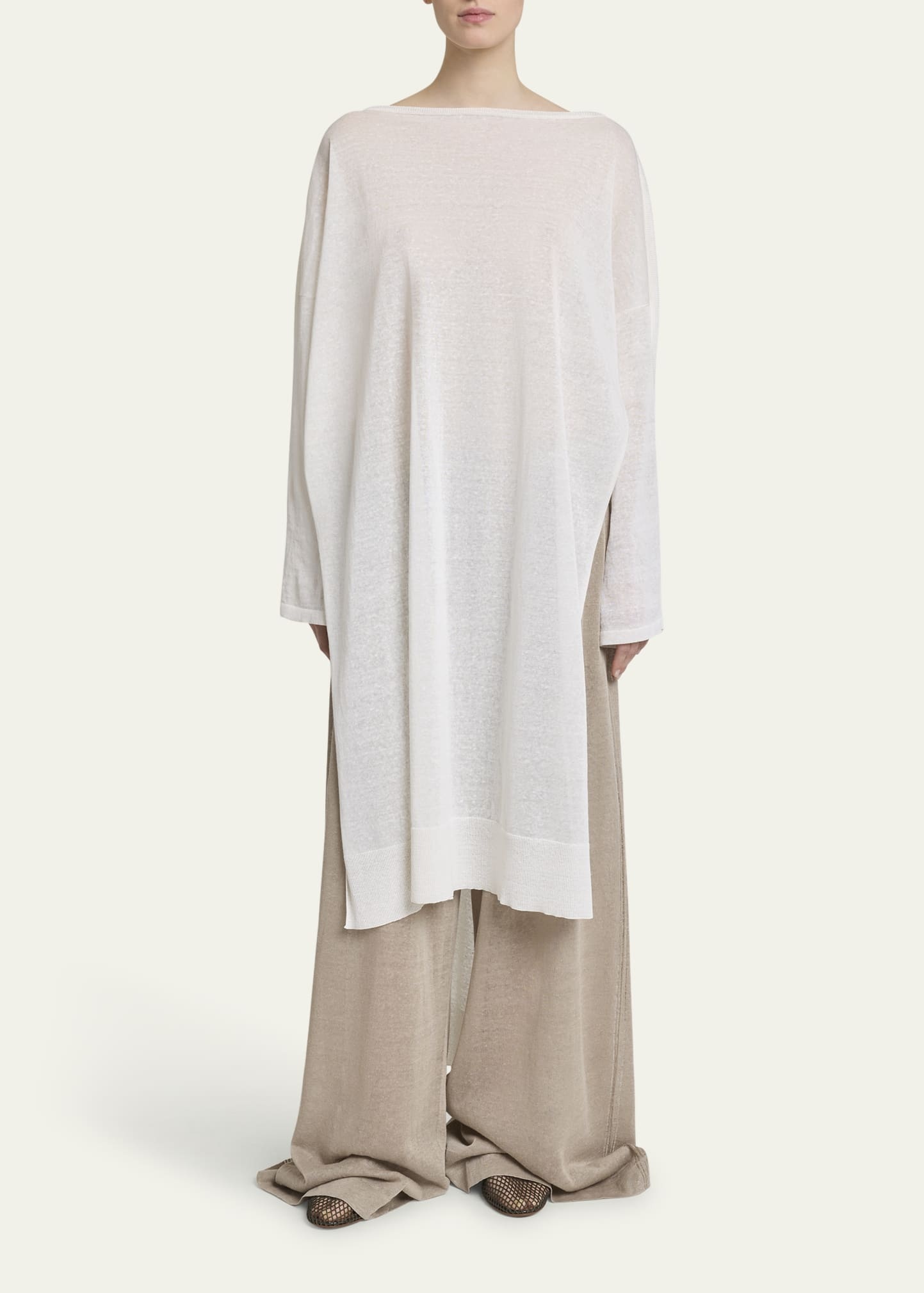 Silk Linen Tunic Dress - 2