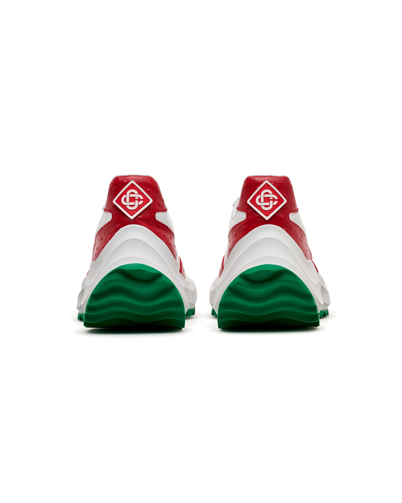 Mens Atlantis Red Ostrich Sneakers | Casablanca Paris - 11