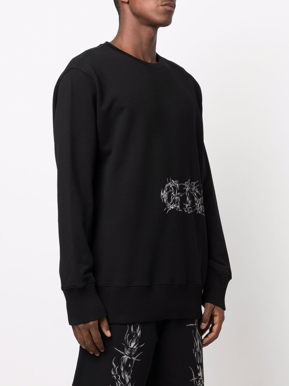 barbed wire-print sweatshirt - 3