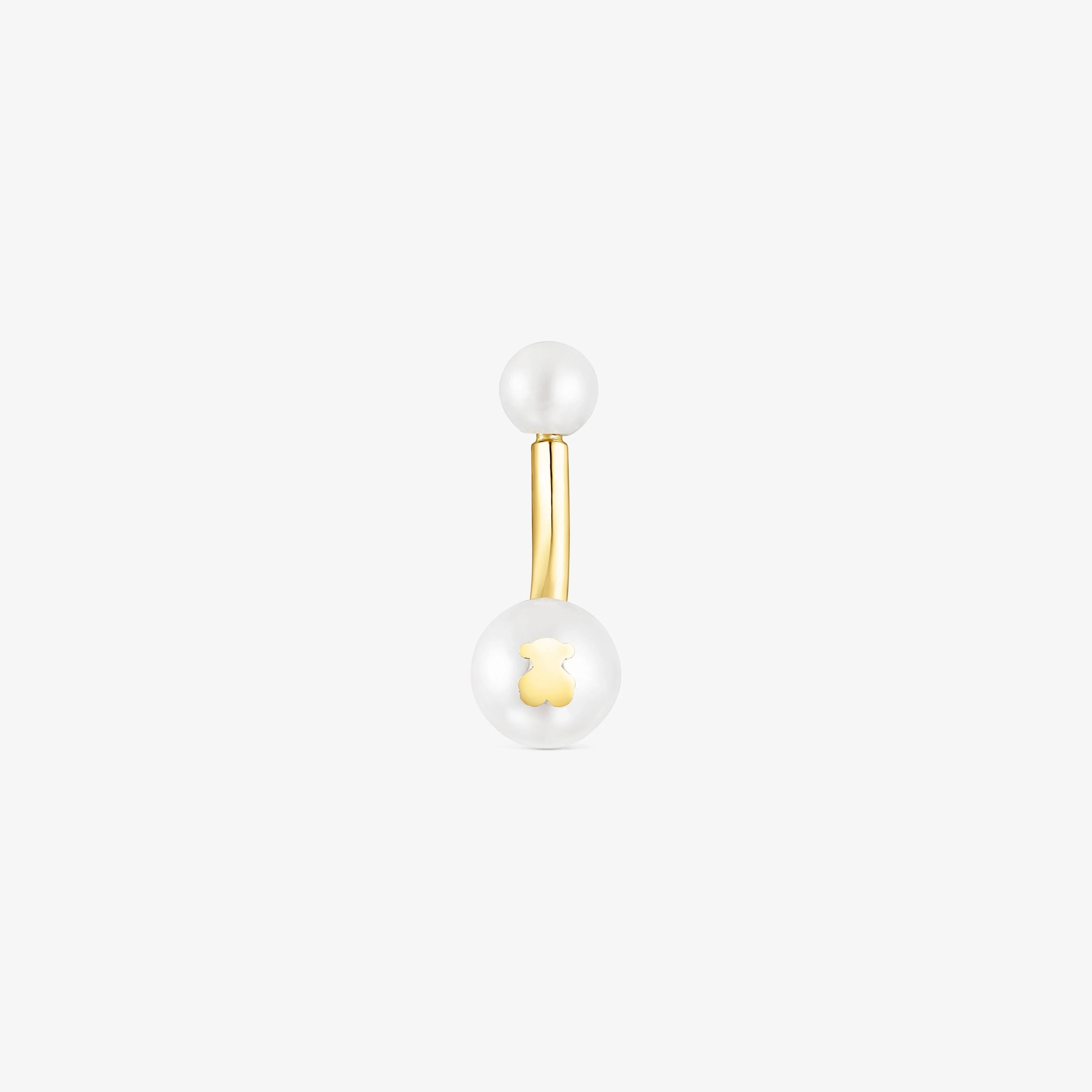 18K solid gold TOUS Pearl navel Piercing with pearls - 1