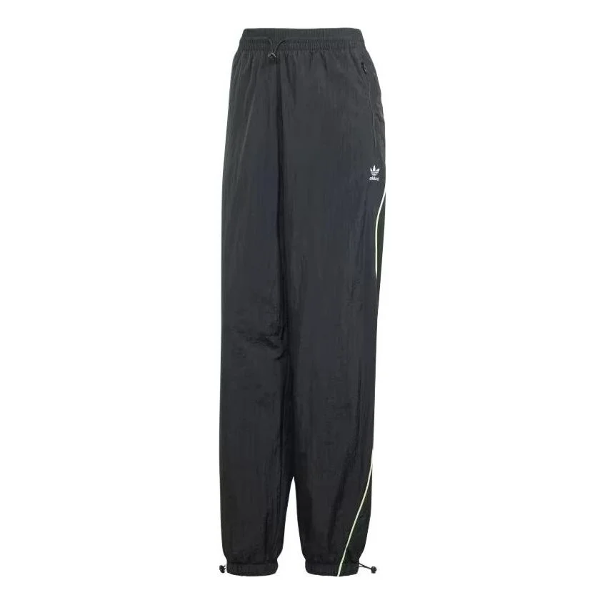 (WMNS) adidas Loose Parachute Pants Asia Sizing 'Black' IT9698 - 1