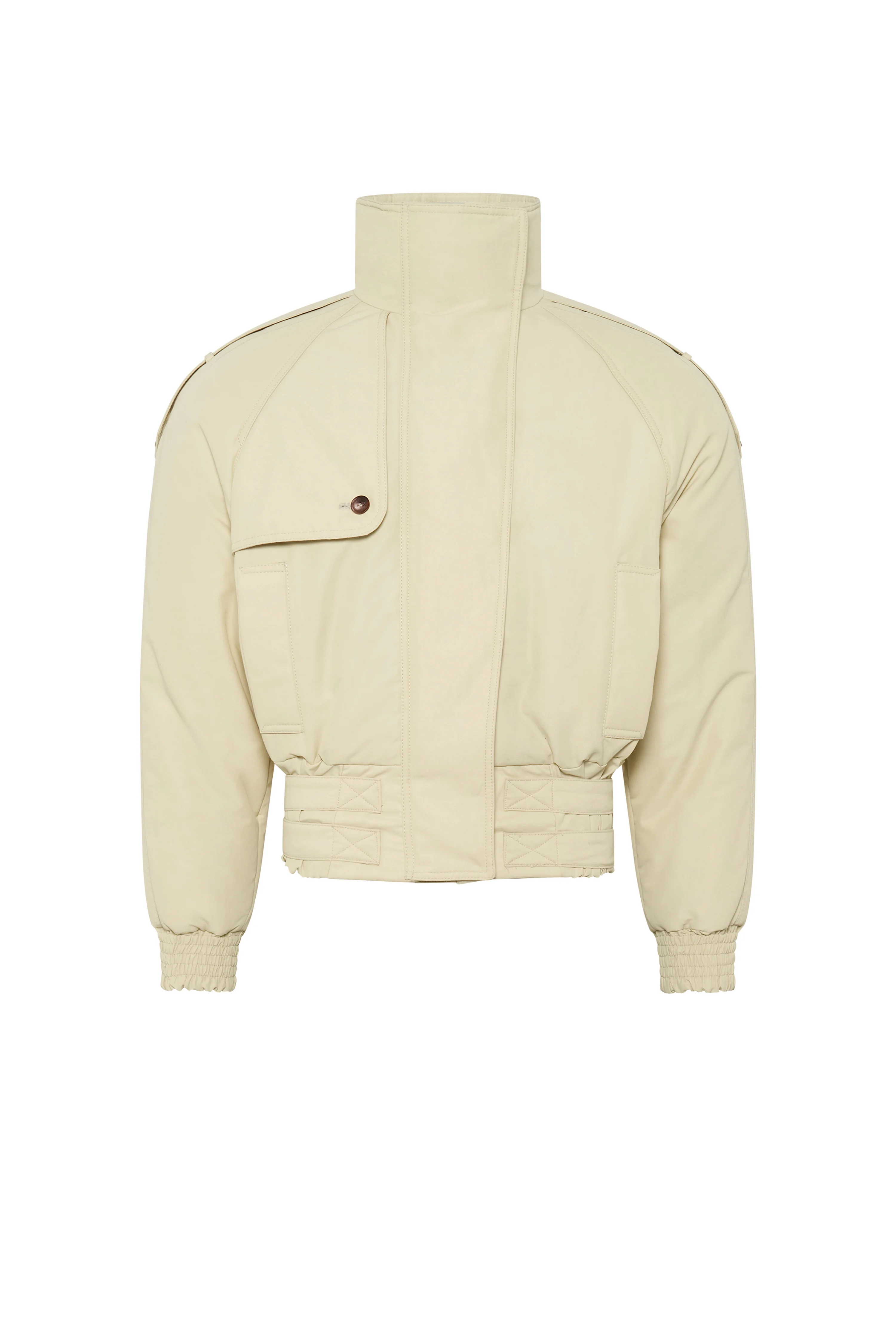 REGENERATED GABARDINE TWILL BOMBER JACKET - 1