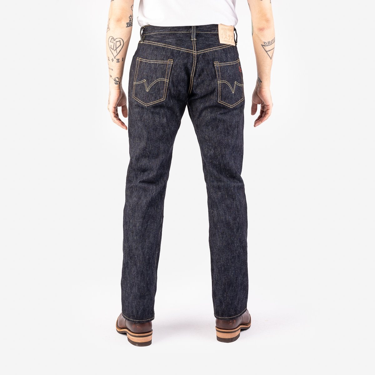 IH-634S-SLB 16oz Slubby Selvedge Denim Straight Cut Jeans - Indigo - 3
