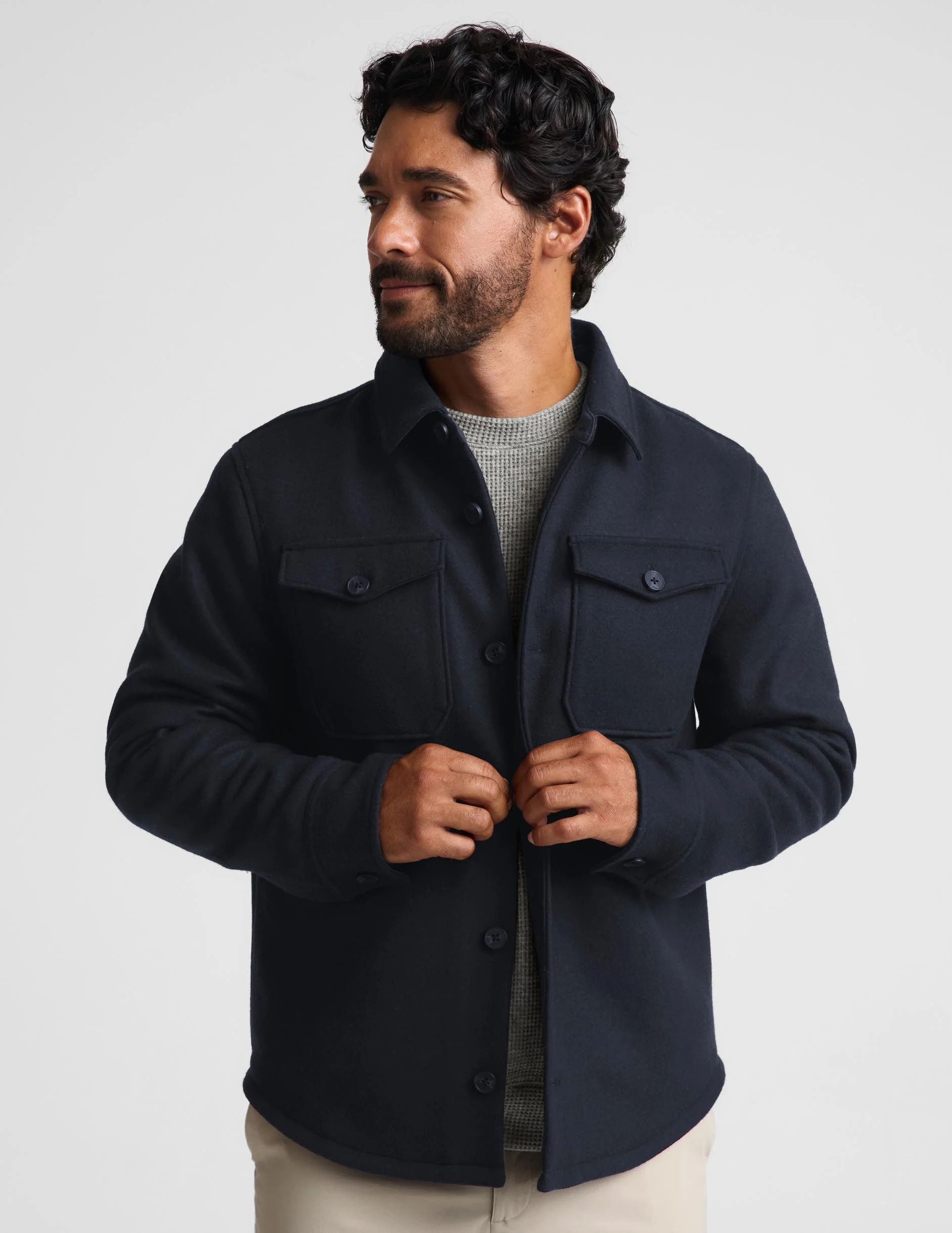 Day to Night Wool Men's Shirt Jacket - 1